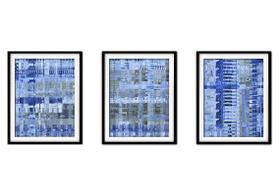 Quadro decor 55x110 canvas formas abstratas mod 278