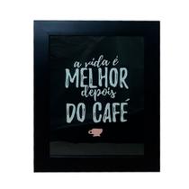 Quadro Decor a Vida É Melhor com Moldura e Vidro Mdf Adesivado
