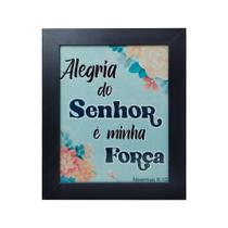 Quadro Decor Alegria do Senhor com Moldura e Vidro Mdf Adesivado Quadro Decor Alegria do Senhor com Moldura e Vidro Mdf Adesivado