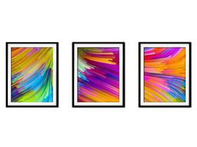 Quadro decor canvas 30x66 universo colorido mod 112