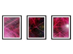 Quadro decor canvas 30x66 universo colorido mod 114