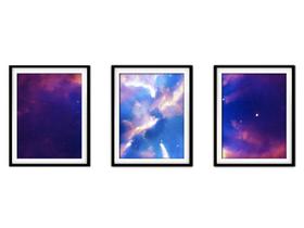 Quadro decor canvas 30x66 universo colorido mod 153