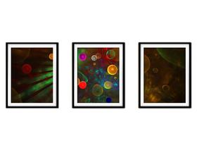 Quadro decor canvas 30x66 universo colorido mod 178