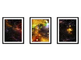 Quadro decor canvas 30x66 universo colorido mod 265