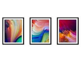 Quadro decor canvas 30x66 universo colorido mod 30