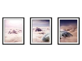 Quadro decor canvas 45x96 universo colorido mod 15