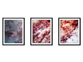 Quadro decor canvas 45x96 universo colorido mod 155