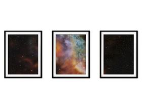 Quadro decor canvas 45x96 universo colorido mod 236