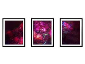 Quadro decor canvas 45x96 universo colorido mod 247