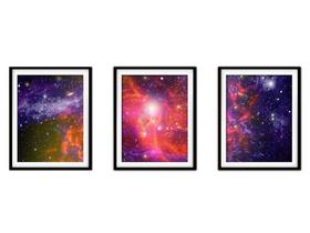 Quadro decor canvas 45x96 universo colorido mod 262