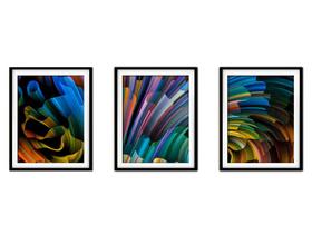 Quadro decor canvas 45x96 universo colorido mod 29