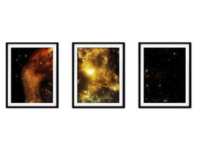 Quadro decor canvas 45x96 universo colorido mod 80