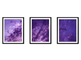 Quadro decor canvas 55x110 universo colorido mod 125