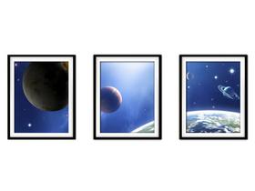 Quadro decor canvas 55x110 universo colorido mod 136