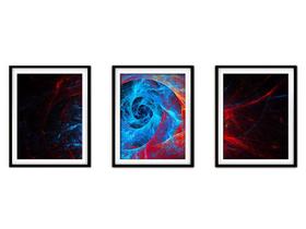 Quadro decor canvas 55x110 universo colorido mod 206