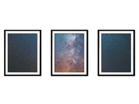 Quadro decor canvas 55x110 universo colorido mod 51