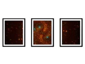 Quadro decor canvas 55x110 universo colorido mod 70