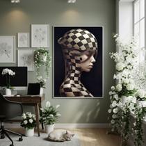 Quadro Decor Dicotomia Sensorial 70x50cm Mold Branca