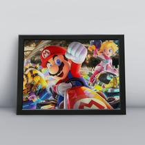 Quadro Decor Festa Moldura 30x40cm Mario Jogos Switch Quadro Decor Festa Moldura 30x40cm Mario Jogos Switch