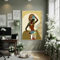 Quadro Decor Musa Africana 70x50cm Mold Preta