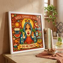 Quadro Decor Nossa Senhora Da Dieta 33x33cm Mold Branca Quadro Decor Nossa Senhora Da Dieta 33x33cm Mold Branca