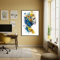 Quadro Decor Primavera Interior 70x50cm Mold Preta