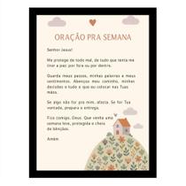 Quadro Decora Motivacional "Oração pra Semana" Personalizado Quadro Decora Motivacional "Oração pra Semana" Personalizado
