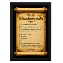 Quadro Decora Os 10 Mandamentos Bíblia Êxodo 20 Jesus Cristo Tamanho:A3 (30x42)Cor:Preto Quadro Decora Os 10 Mandamentos Bíblia Êxodo 20 Jesus Cristo Tamanho:A3 (30x42)Cor:Preto