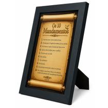 Quadro Decora Os 10 Mandamentos Bíblia Êxodo 20 Jesus Cristo Tamanho:A6 (10x15)Cor:Preto