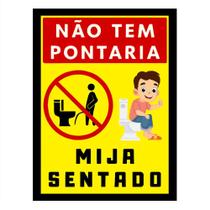 Quadro Decora para Banheiro "Não tem Pontaria,Mija Sentado" Quadro Decora para Banheiro "Não tem Pontaria,Mija Sentado"