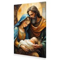 Quadro Decoração Arte Realista Sagrada Família Canvas 60x40