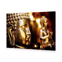 Quadro Decoração Buda Dourado Moderno Zen Canvas 60x40 Quadro Decoração Buda Dourado Moderno Zen Canvas 60x40