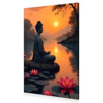 Quadro Decoração Buda Meditação Paisagem Zen Canvas 60x40