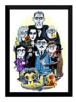 Quadro Decoração Família Addams Filme Arte Poster Moldurado