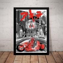 Quadro Decoração Filme Akira Anime Arte Poster Moldurado