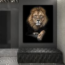 Quadro decoração Grande Leão de judá Luxo 60x40 Quadro Quarto Hall Cozinha