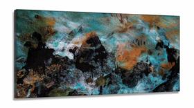Quadro Decoração Leão em Chamas em Tecido Canvas
