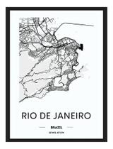 Quadro Decoração Mapas 36 Cidades Mundo C/ Vidro A3 30x42 cm