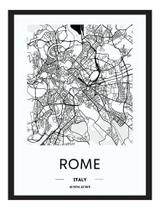 Quadro Decoração Mapas 36 Cidades Mundo C/ Vidro A3 30x42 cm