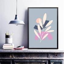 Quadro Decoração Moderna Boho - Cinza 45x34cm Quadro Decoração Moderna Boho - Cinza 45x34cm