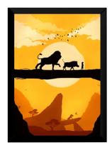 Quadro Decoração O Rei Leão Arte Simplista Poster Moldurado Quadro Decoração O Rei Leão Arte Simplista Poster Moldurado