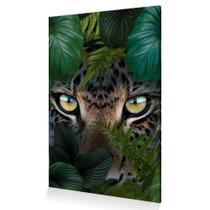Quadro Decoração Olhar Onça Pintada Selva Tela Canvas 60x40 Quadro Decoração Olhar Onça Pintada Selva Tela Canvas 60x40