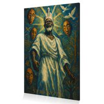 Quadro Decoração Orixá Fé Criação Paz Oxalá Canvas 60x40 Quadro Decoração Orixá Fé Criação Paz Oxalá Canvas 60x40