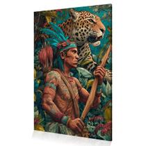 Quadro Decoração Oxóssi Orixá Guardião das Matas Canva 60x40