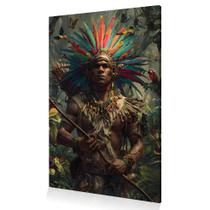 Quadro Decoração Oxóssi Orixá Prosperidade Canvas 60x40