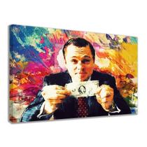Quadro Decoração Para Escritório Lobo De Wall Street Moderno Linha Premium