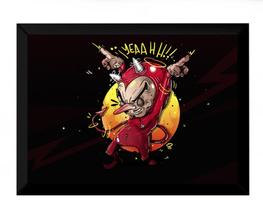 Quadro Decoração Pop Arte Cartoon Diabo Doido 42x29cm