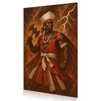 Quadro Decoração Xangô Orixá Candomblé Umbanda Canvas 60x40 Quadro Decoração Xangô Orixá Candomblé Umbanda Canvas 60x40