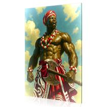 Quadro Decoração Xangô Oxê Orixá Umbanda Tela Canvas 60x40