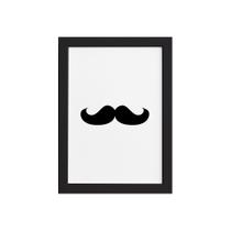 Quadro Decorativa Namorados - Bigode Moldura Preta 22x32cm